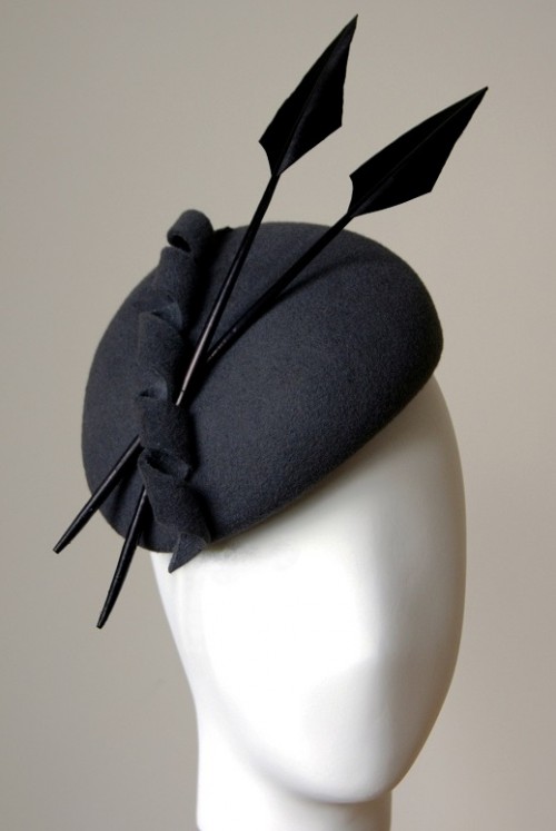 dark grey wedding hats