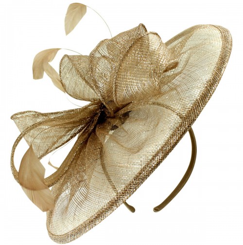 gold hair fascinators for weddings