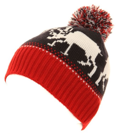 Hawkins Multi Coloured Reindeer Beanie Hat