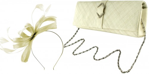 Failsworth Millinery Sinamay Loops Fascinator with Matching Sinamay Bag