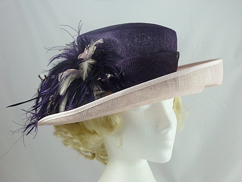 purple occasion hat