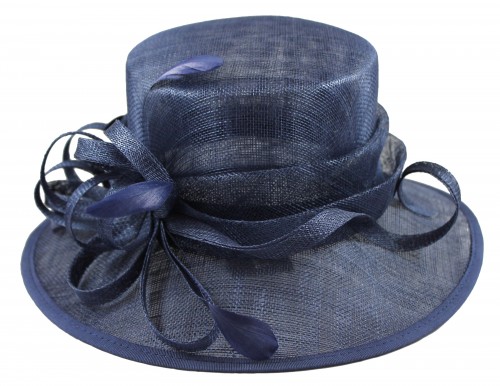 navy blue wedding hat