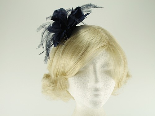 Failsworth Millinery Feather Fascinator with Matching Silk Occasion Bag