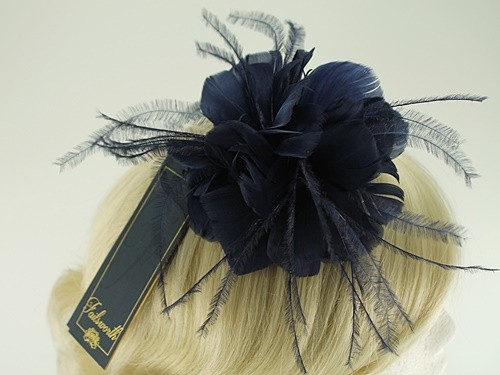 Failsworth Millinery Feather Fascinator with Matching Silk Occasion Bag