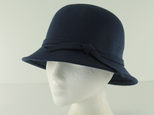 Navy Cotton Cloche