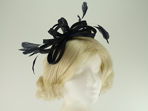 Failsworth Millinery Sinamay Loops Fascinator with Matching Sinamay Bag