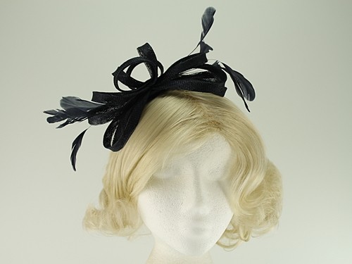 Failsworth Millinery Sinamay Loops Fascinator with Matching Sinamay Bag