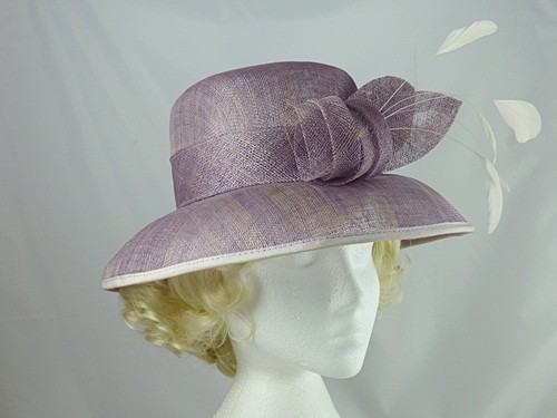 lilac wedding hat