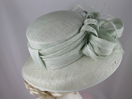 pale green wedding hats