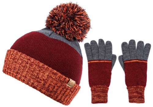 Boardmans Cruz Mens Multi Colour Beanie with Matching Gloves