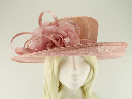 pale peach wedding hat
