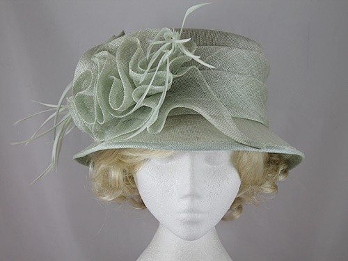 pale green wedding hats