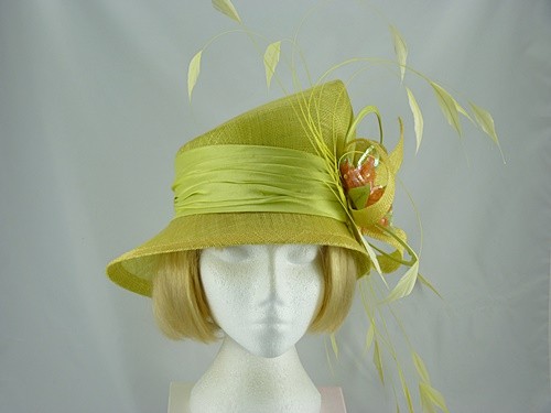 Peter Bettley Pale pea green Wedding hat