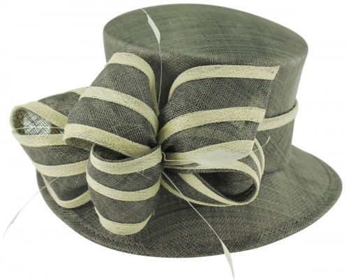 Hawkins Collection Ivory Stripes Wedding Hat