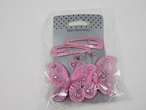 Fascinators 4 Weddings - Butterfly Hair Accessories in Pink (4709)