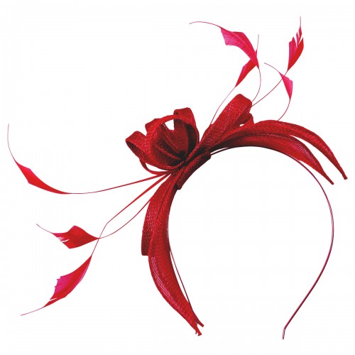 red fascinator uk