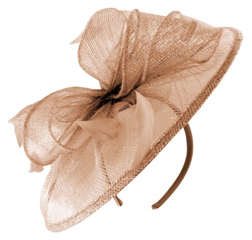 Failsworth Millinery Sinamay Disc Headpiece with Matching Sinamay Bag