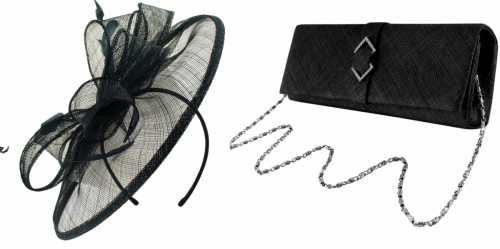 Failsworth Millinery Sinamay Disc Headpiece with Matching Sinamay Bag