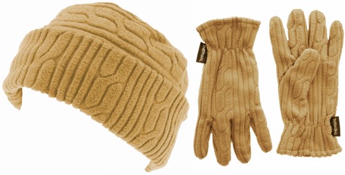 SSP Hats Thermal Patterned Beanie with Matching Gloves