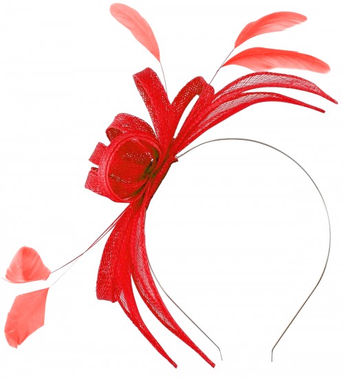red fascinator uk