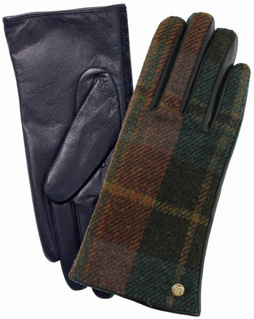 Failsworth Millinery Mallalieus Tweed Wool Leather Gloves