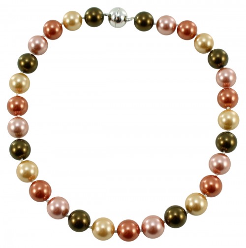Venetti Collection Multicoloured Large Glass Pearl Necklace
