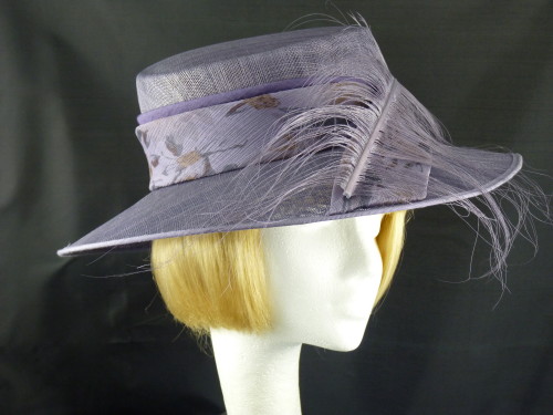Gina Bacconi Ascot hat in Lavender Pattern