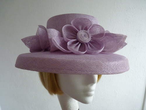 lilac wedding hat