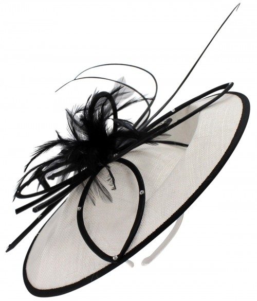 black and white wedding hats uk