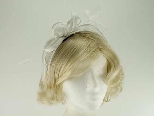 Failsworth Millinery Aliceband Sinamay Fascinator with Matching Bag