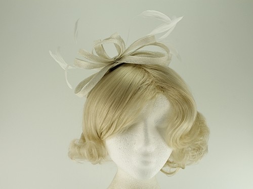 Failsworth Millinery Sinamay Loops Fascinator with Matching Sinamay Bag