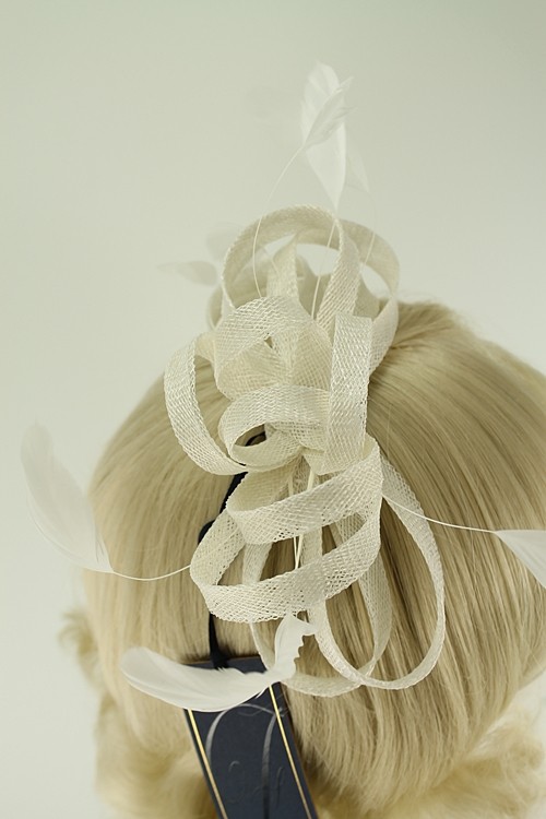 Failsworth Millinery Sinamay Loops Fascinator with Matching Sinamay Bag