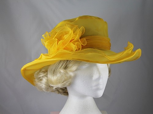 wedding hats yellow