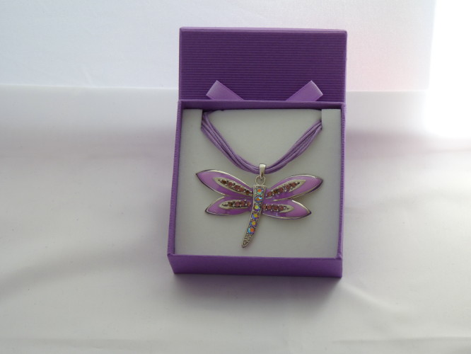 Lilac / Lavender Butterfly necklace