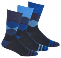 Panda Stick Mens Bamboo Diamond Pattern Socks