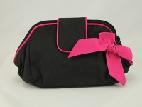 Cynthia Rowley Black and Pink Clutch Bag