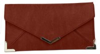 Papaya Fashion Faux Leather Envelope Bag