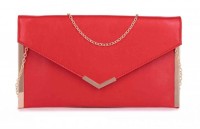 Papaya Fashion Envelope Faux Leather Bag