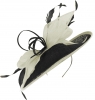 Max and Ellie Ascot Disc Headpiece in Black & Ivory