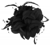 Aurora Collection Flower Fascinator in Black