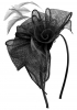 Aurora Collection Rosette and Loops Fascinator in Black