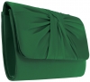 Failsworth Millinery Satin Clutch Bag in Emerald