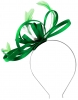Failsworth Millinery Satin Loops Aliceband Fascinator in Emerald
