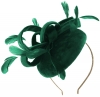 Failsworth Millinery Velvet Pillbox Headpiece in Emerald