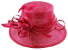 Elegance Collection Sinamay Loops Wedding Hat in Fuchsia