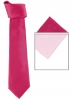 Max and Ellie Mens Tie and Pocket Square Set in Fuchsia