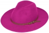 SSP Hats Felt Fedora with Belt Band in Fuchsia