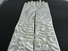 Long Evening Gloves Ivory Ruched