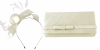 Max and Ellie Sinamay Fascinator with Matching Occasion Bag in Ivory