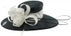Failsworth Millinery Loops Events Hat in Midnight & White